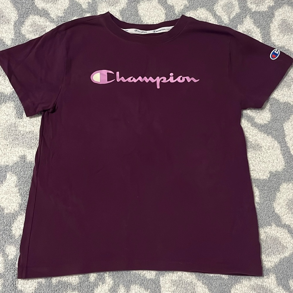 Women’s purple champion tee shirt